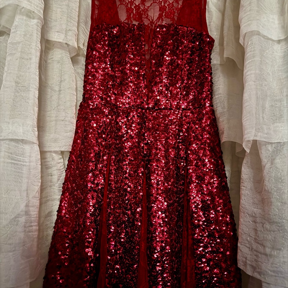 Stunning Burgundy Sequin Dress